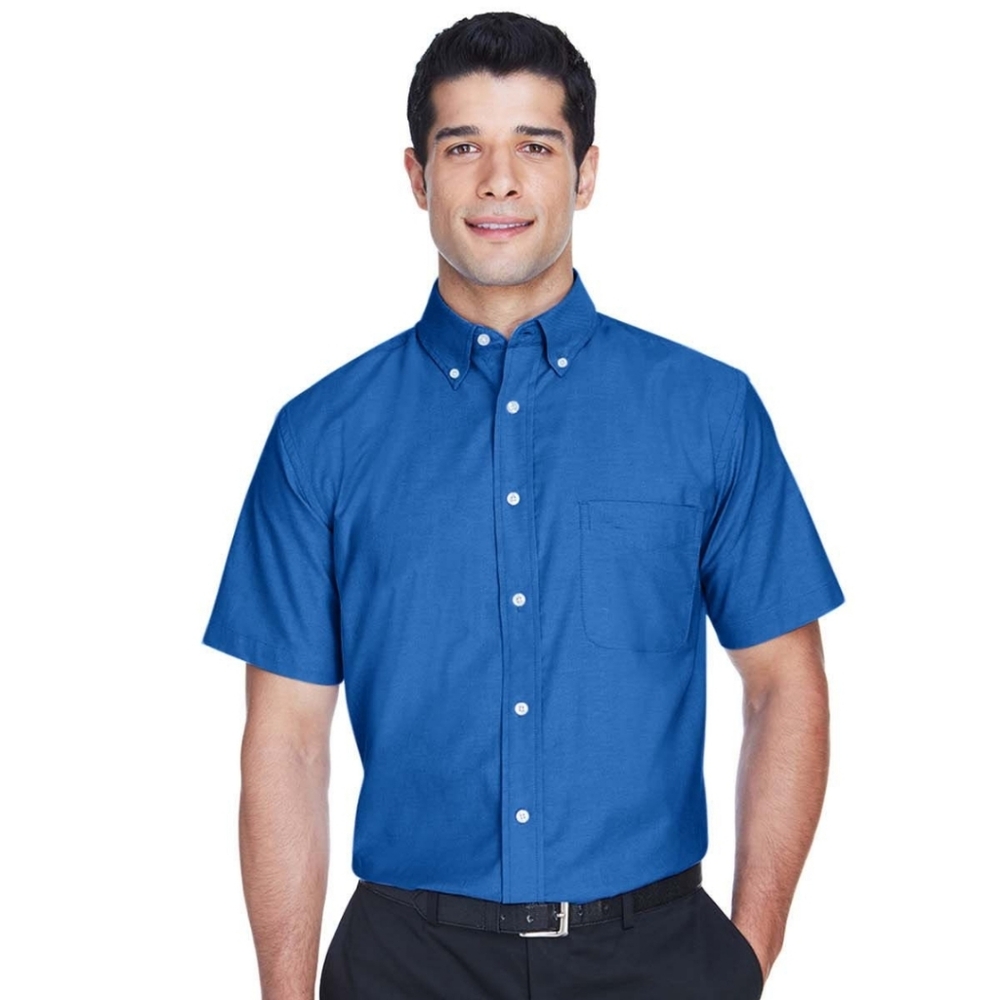 Classic Blue Button-Down Shirt for Men